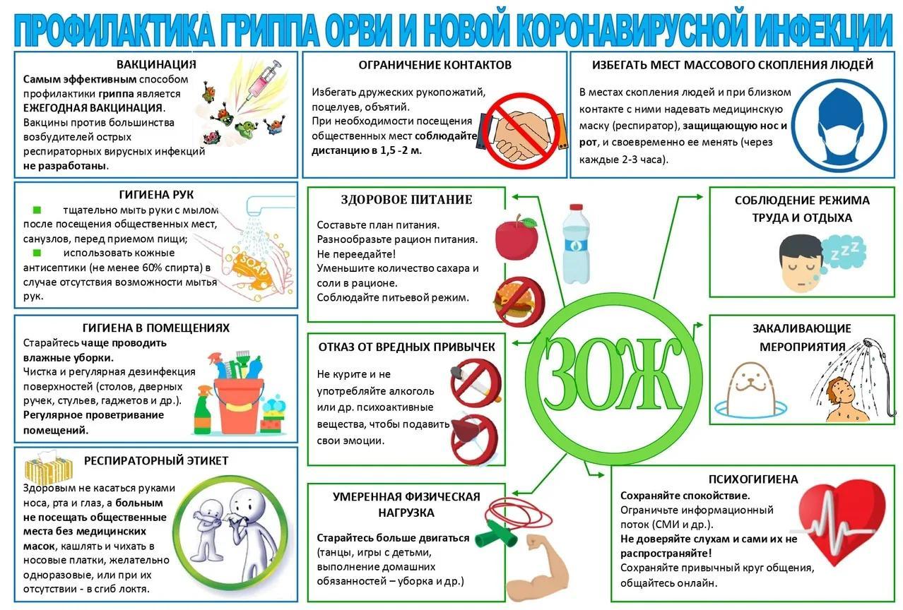 Профилактика гриппа и новой коронавирусной инфекции.